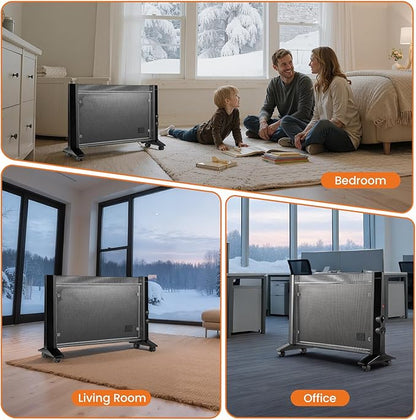 Space Heater for Indoor Use Large Room, 1500W Infrared Electric Room Heater for - Image 7