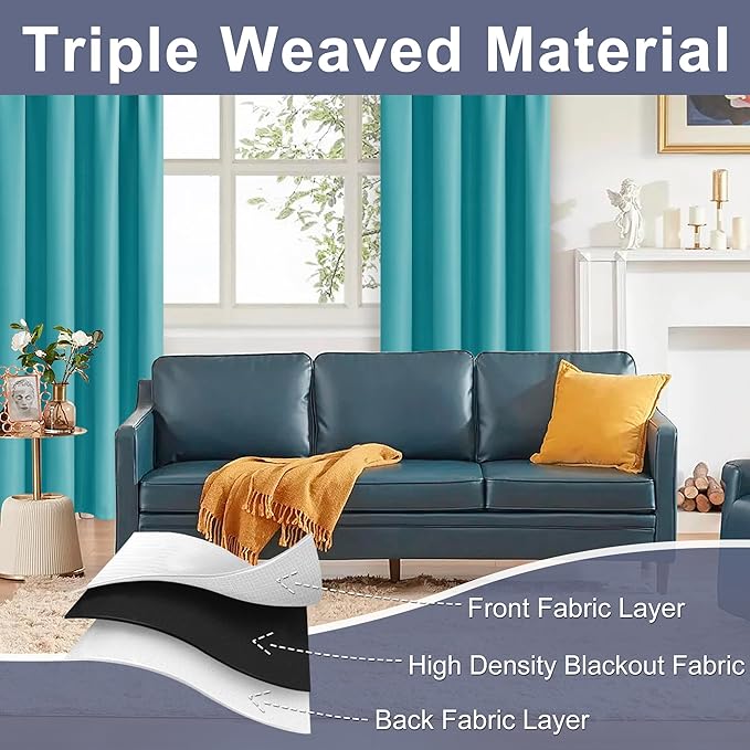 JIUZHEN Blackout Curtains for Bedroom - Image 6