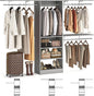8FT Closet System with Shelves, Wall Mount Bedroom Wardrobe Walk-in Closet by iSunirm