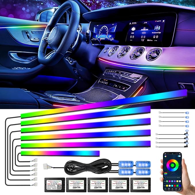 Acrylic Interior Car LED Strip Light, Car Neon Light by AMKI