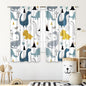 Dinosaur Kids Cartoon Dino Baby Boys Living Room Bedroom Window Curtains | 42"W x 45"L Cute Safari; fade-proof print, 2 panels, rod pocket, easy to install and washable.