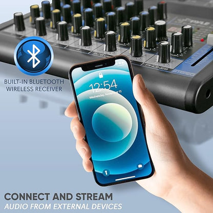 Pyle Professional 6 Channel Audio Mixer - Image 4