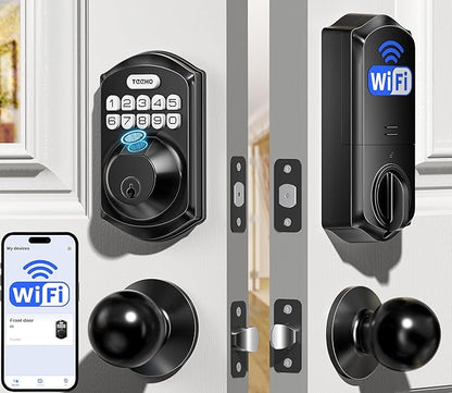 TEEHO TE012W-K WiFi Smart Keyless Entry Door Lock by TEEHO