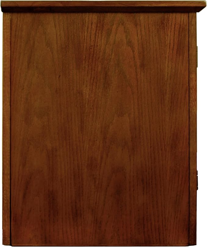 Leick Home 82350 Solid Wood Mission Oak Three Door TV Stand - Image 2