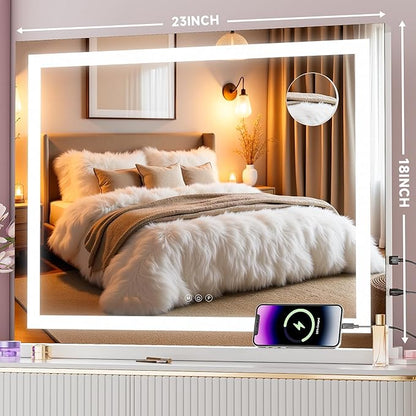 Vanity Mirror with Lights, Dimmable 3 Modes, Memory Function, Smart Touch - Image 2
