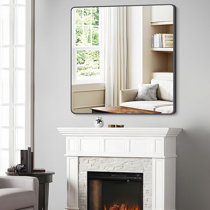FORBATH Bathroom Mirror 36" x 36"，Large Square Wall Mirror - Image 3