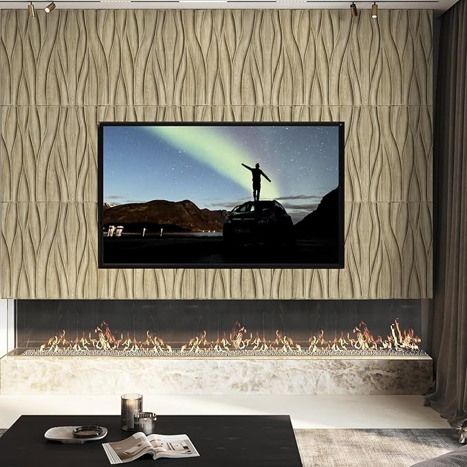 STICKGOO 3D Wall Panels for Interior Wall Decor, Wood 3D Textured Wall Decor - Image 2
