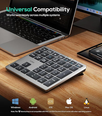 Nulea Wireless Number Pad Bluetooth 5.0 & 2.4G Portable Numeric Keyboard - Image 3