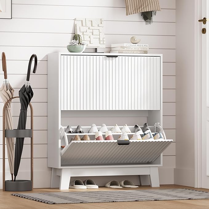 Shoe Cabinet Storage for Entryway by HUANLEGO