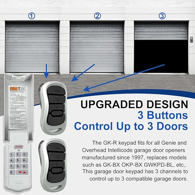 for Genie Garage Door Opener keypad & Remote Replacement, Wireless Keypad - Image 2