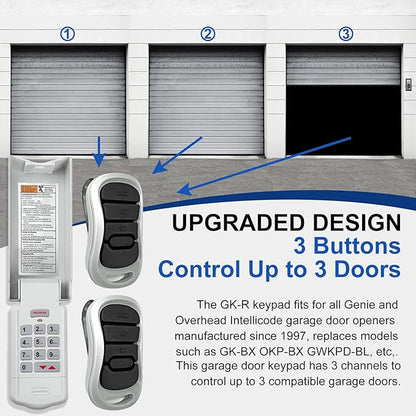 for Genie Garage Door Opener keypad & Remote Replacement, Wireless Keypad - Image 2