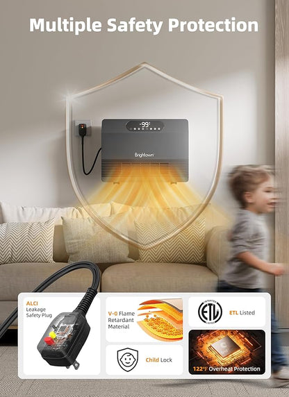Brightown Wall Heater for Indoor Use, Space Heater - Image 5