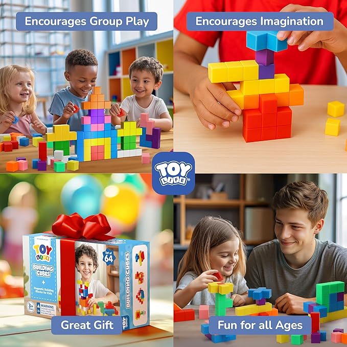 64PCS Magnetic Blocks, Magnetic Building Blocks - Image 4