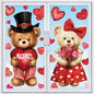 Celltestria Extra Large Valentines Window Clings Love Heart Valentines Bear Window Decals Stickers for Holiday Home Office School Party Gifts Decor Glass Decoration