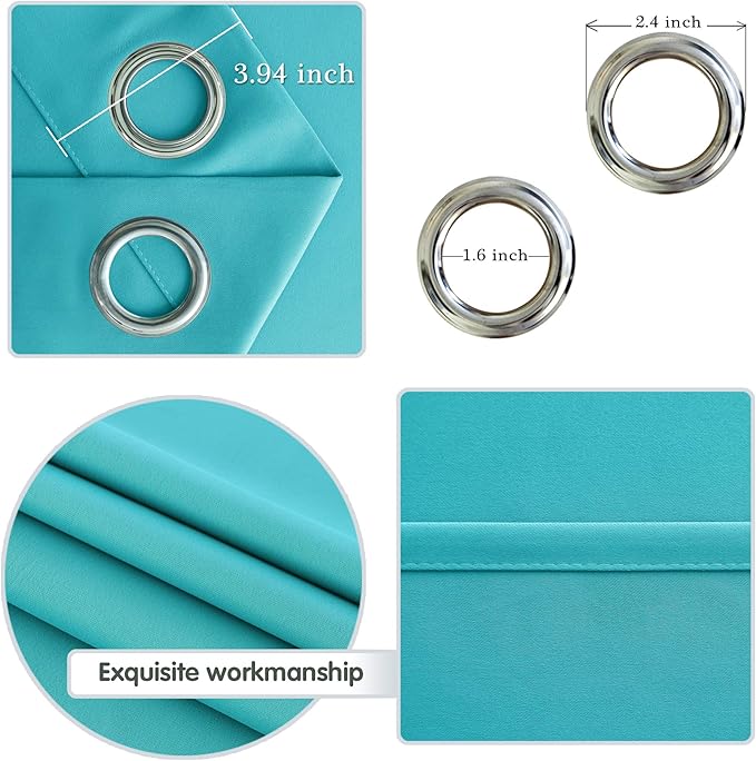 DWCN Black Out Curtains 84 Inch Long 2 Panels, Thermal Light Blocking Room - Image 6