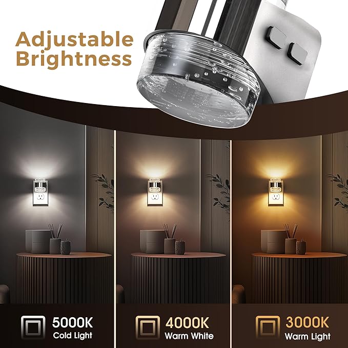 L LOHAS LED 2 Pack 3CCT Night Lights Plug into Wall, 3000K/4000k/5000K - Image 4