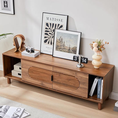 Bifins 63inch Wood TV Stand for Televisions up to 70 Inches, Mid Century Modern - Image 4