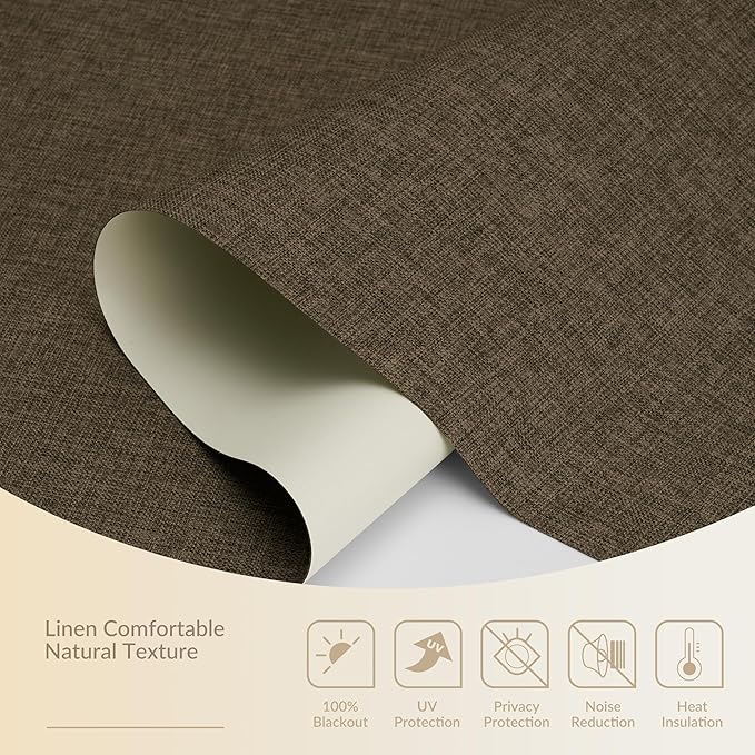Boolegon Motorized 100% Blackout Roller Blinds - Image 4
