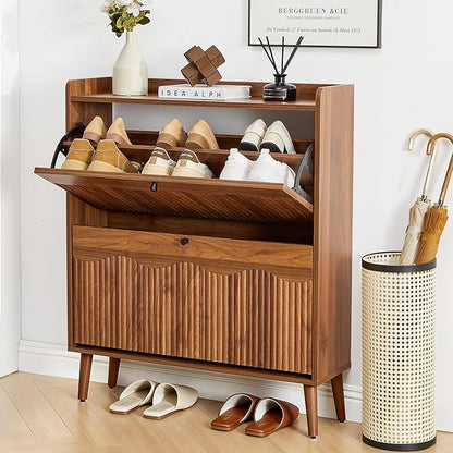 BERRYMERRY 31.5” Fluted Shoe Storage Cabinet - Image 6
