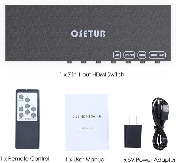 7 in 1 Out HDMI Switch 4K@60Hz - Image 7