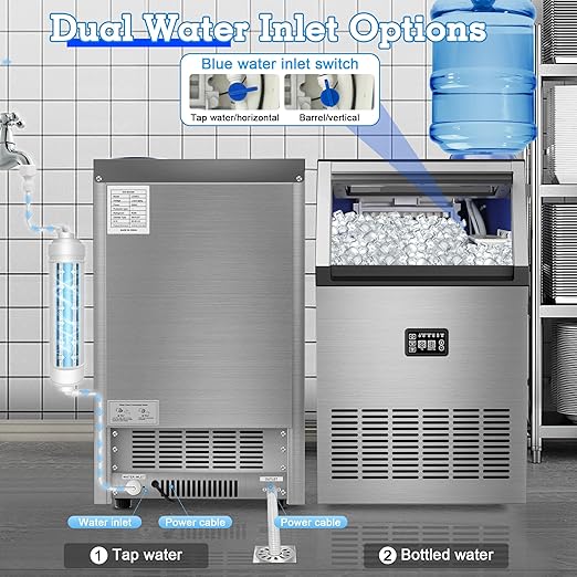 Ice Maker Commercial Ice Maker Machine 200lbs/24H - Image 3