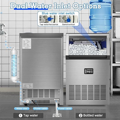 Ice Maker Commercial Ice Maker Machine 200lbs/24H - Image 3