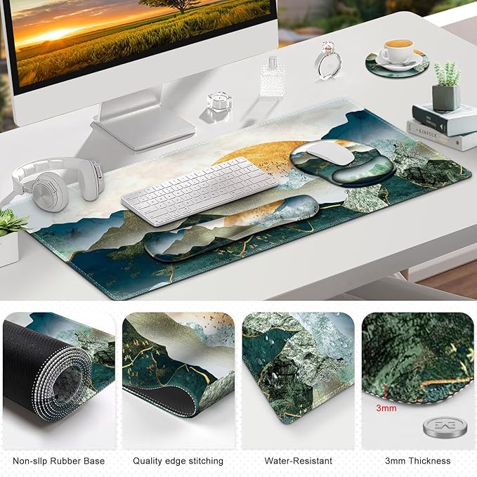 Gaming Mouse Pad, Large Desk Mat, Cute Desk Pad Protector, 4in1 XXL Mousepad - Image 9