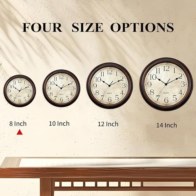 KECYET Wall Clock Battery Operated Vintage Silent Non-Ticking Analog Wall - Image 3