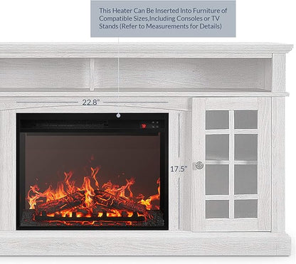 BELLEZE 23" Electric Fireplace Insert w/Fire Crackling Sound, Recessed - Image 5
