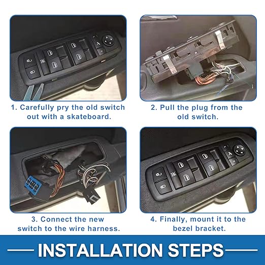 A ABSOPRO Power Window Switch No.68262252AC Front Left Driver Side Window - Image 7