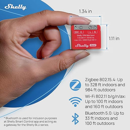Shelly 1PM Mini Gen4 | Wi-Fi, Matter Smart Relay Switch - Image 3