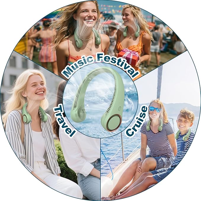 CIVPOWER Neck Fan: Portable Personal Neck Cooling Rechargeable Bladeless Fan - Image 9