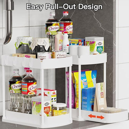 Ukeetap 2 Pack Multi-Purpose Pull-Out Storage Organizers, Under Sink Organizers - Image 4