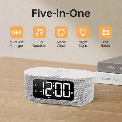 JALL Fabric Alarm Clock for Bedroom, - Image 2