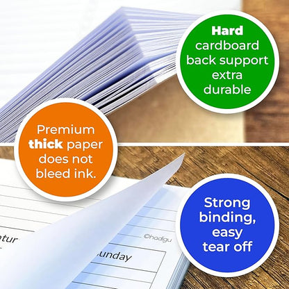Weekly Schedule Pad, Tear Off Undated Weekly Planner Notepad, A4 Size, Premium - Image 5