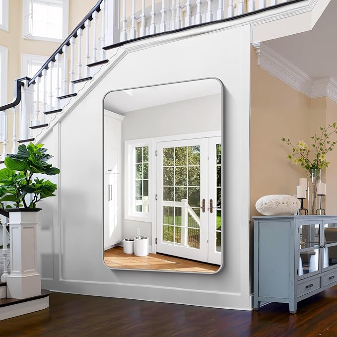 FORBATH 60x40 Inch Silver Bathroom Mirror - Image 6