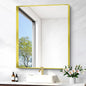 Gold Bathroom Mirror, 30x36 Inch Rectangular Framed Mirror, Large Wall Mounted by Unknown