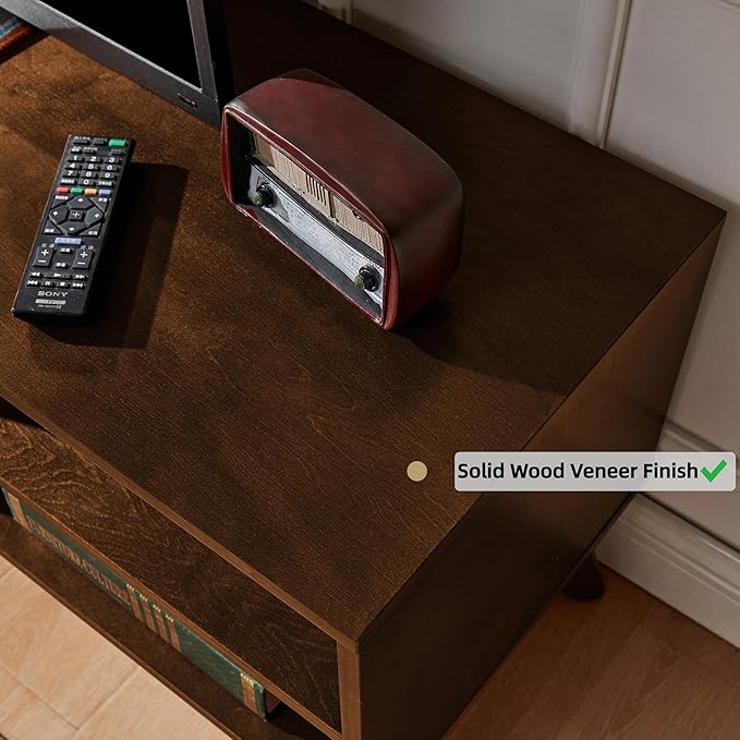 LKTART TV Stand for TVs up to 65'', Mid Century Modern Entertainment Center - Image 5