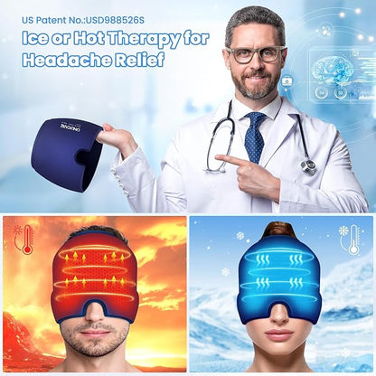 ONLYCARE Migraine Relief Cap, Upgraded Odorless Headache Relief Cap Mask - Image 2
