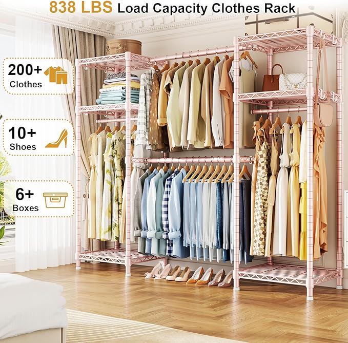 Ulif E7 Garment Rack, Heavy Duty Clothes Storage System - Image 2
