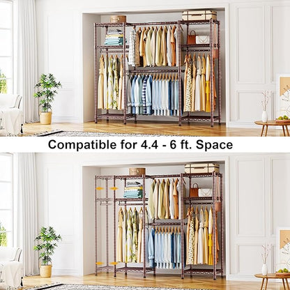 Ulif E7 Garment Rack, Heavy Duty Clothes Storage System - Image 4