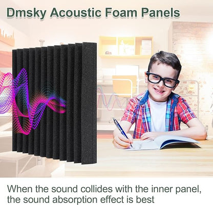 50 Pack Acoustic Foam Panels, Soundproof Wedges Panels - Image 3