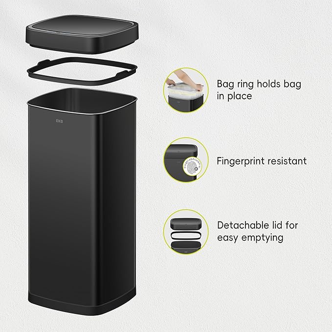 EKO EcoSmart 80L / 21.1 Gallon Motion Sensor Trash Can – Tall, Large Touchless - Image 8
