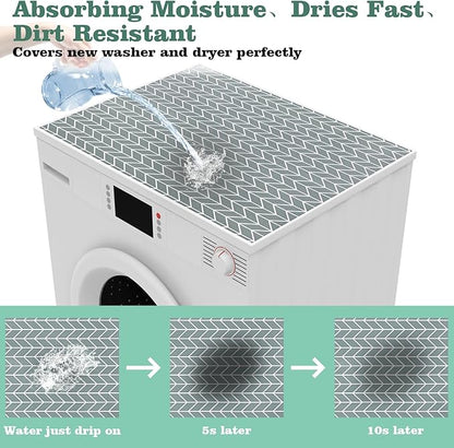 Actvty Washer and Dryer Covers for the Top, 2 Pieces 25.6'' x 23.6'' Washer - Image 6