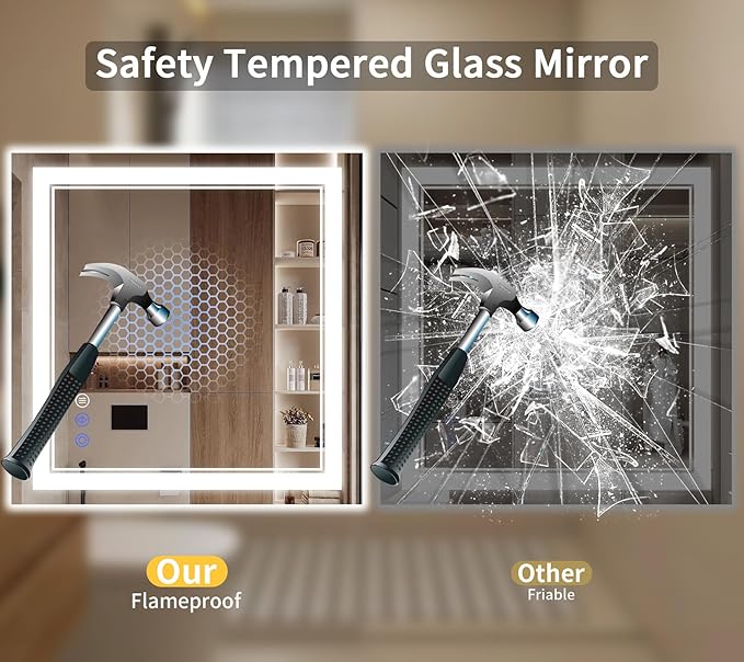 36"x36" LED Bathroom Mirror - Image 6