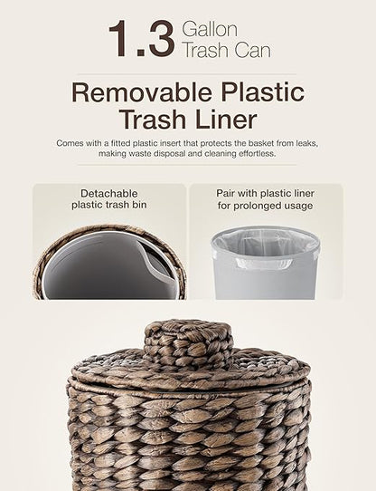 2 Gallons Wicker Waste Basket - Image 3