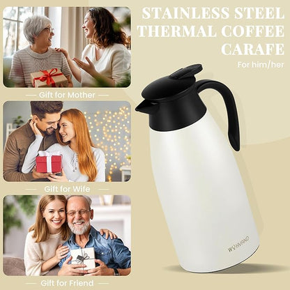 68 Oz Thermal Coffee Carafe, Stainless Steel Insulated Vacuum coffee crafts to - Image 7