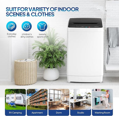 ROVSUN 30LBS Washing Machine, Full-Automatic Portable Washer - Image 8