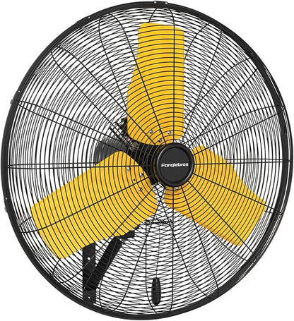 Pro 9500 CFM 24" Outdoor IP44 Waterproof Wall Mount Fan, 3-Speed Oscillating by Fanqiebros