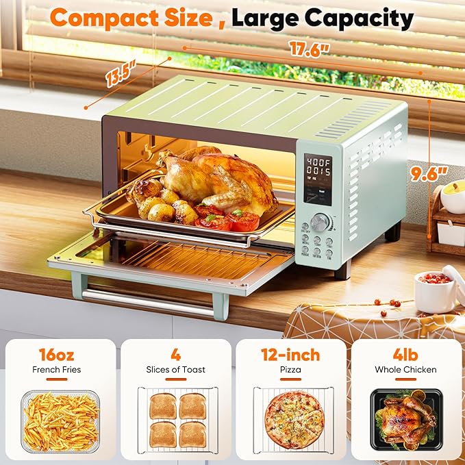 Nuwave Bravo Pro Smart 21QT Toaster Oven Air Fryer Combo, Convection Oven - Image 2